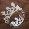 Pearl Crystal Princess Crown - Mini Rhinestone Bridal Wedding Newborn Baby Crown - Silver