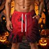 Мужские свободные шорты на Хэллоуин с кулиской на талии и боковыми карманами для спорта и повседневной носки