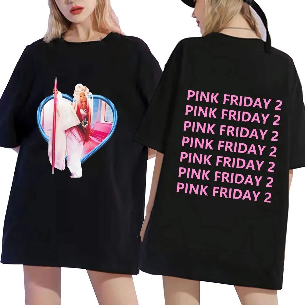 Футболка Nicki Minaj Pink Friday 2 Music Album Graphic, унисекс, женская мода, хип-хоп, футболки с коротким рукавом, повседневные футболки из хлопка