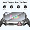 Защитный чехол-бампер для Apple Watch 46мм 42мм 45мм 40мм 41мм 44мм Ultra 49мм Жесткий передний и задний чехол-бампер Аксессуары для iWatch Series 11 10 9 8 7 SE 6