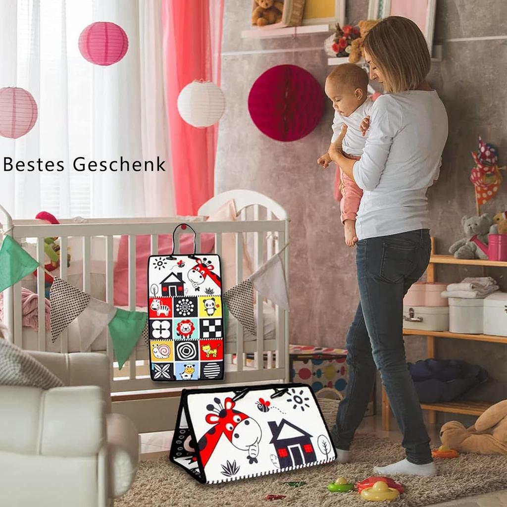 Baby Mirror Toy, Baby Toy From 3 Months, Baby Book, Toddler Education and Cognitive Toy, Educational Toy for Newborns Toddlers