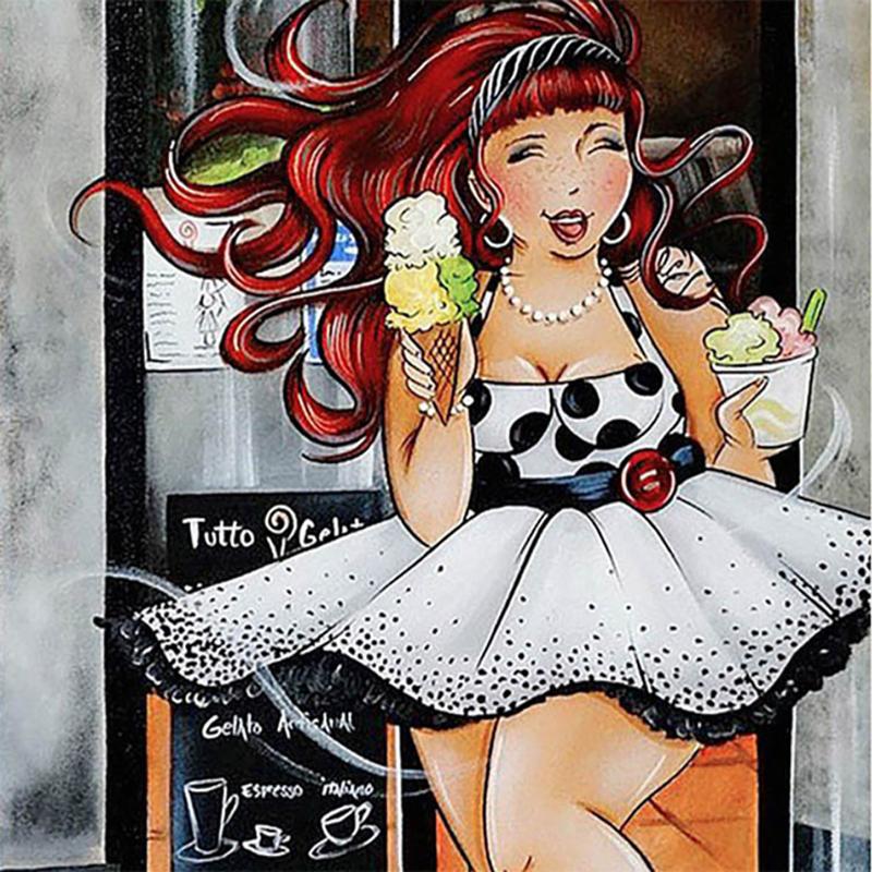 5D алмазная живопись мультфильм сексуальные женщины полный круглый толстые дамы вышивка алмазная мозаика изображение стразы Декор подарок