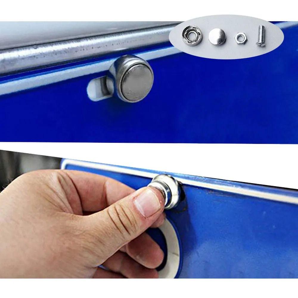 Alloy Chrome Anti-theft Screws Circular Number Plate Fixing Nut Trendy Car License Plate Bolts