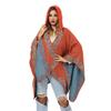 Bohemian Shawl Woven Cape Women Hooded Warm Wear Photo Outside The Cape