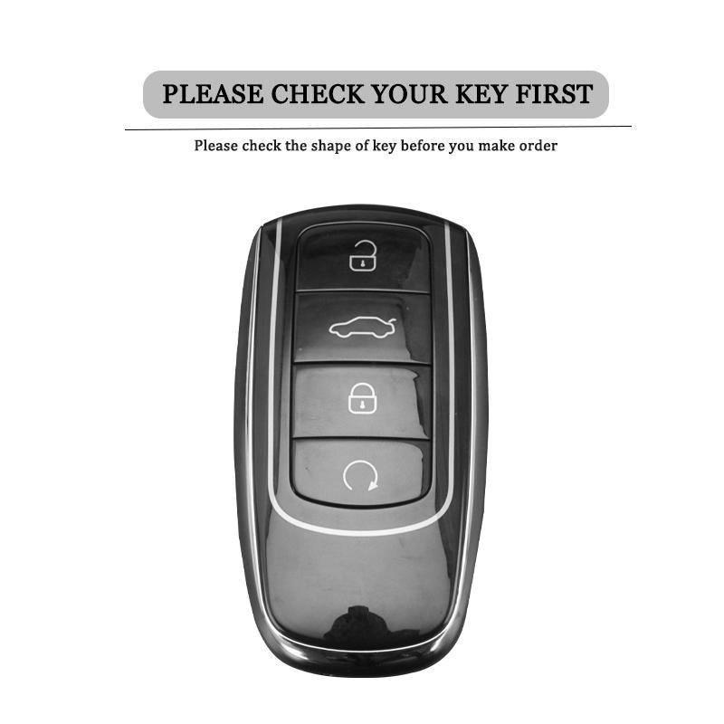 Чехол для ключа автомобиля для Chery Jaecoo J7 J8 7 phev 2025 2024 2023 Мягкий TPU чехол-сумка для ключей Защитный корпус Брелок Автоаксессуары