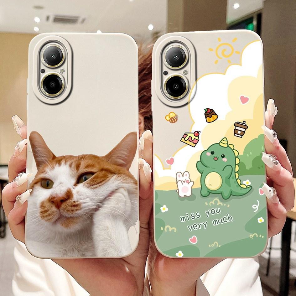 Чехол для Oppo Realme C67 4G Чехол Модный Художественный Расписной Чехлы для Телефона Цветок Мягкий Силикон Ударопрочный Задний Чехол Для RealmeC67 Coque