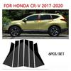 Для моделей Honda CRV 2002-2006, модифицированная накладка на оконную стойку, 6 штук, декаль на центральную стойку, глянцевый черный