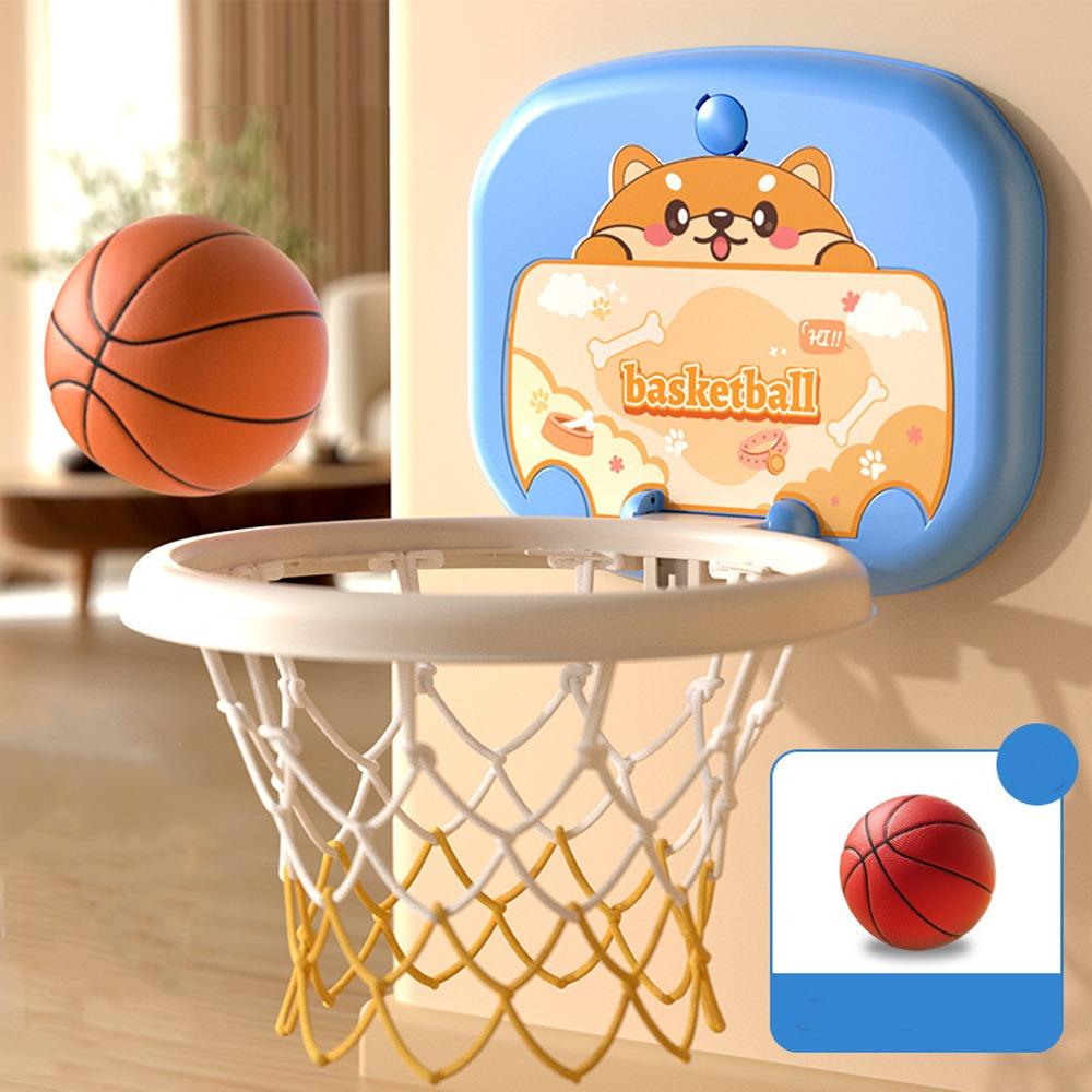 Cartoon Animal Baby Basketball Toy Set Scorable Scoreboard Mini Basketball Hoop  School Environment