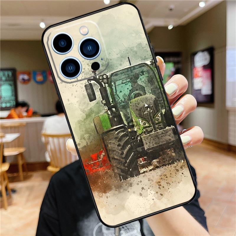 Tractor Car Case For iPhone 17 16 14 13 12 11 15 Pro Max Mini Plus 16e 17 Air Bumper Cover Accessories