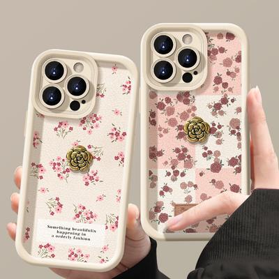 Подходит для чехла для мобильного телефона Apple 15 Iphone14/13promax Роза Камелия Кукла 11/12 Овчина Xr