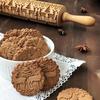 Popular Reindeer Print Laser-Engraved Wooden Rolling Pin for Christmas Cookie Baking