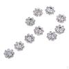 10 шт. в форме цветка, сплав со стразами, пуговицы для изготовления ювелирных изделий, 12 мм