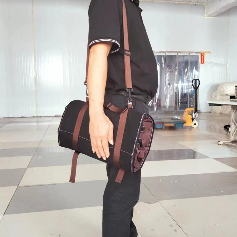 Multipurpose Large Capacity Tool Roll Up Bag with 15 Pockets for Mechanics and DIYer Enthusiasts Efficient Organization