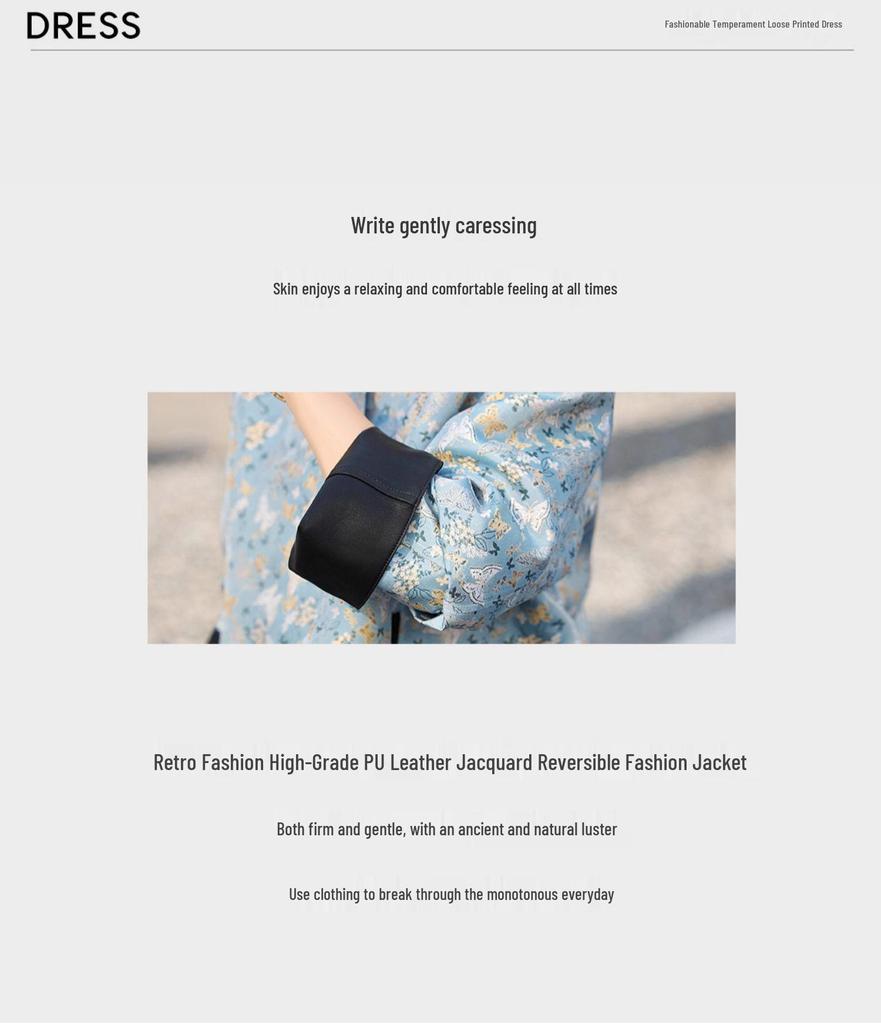 Women's Reversible Leather Jacket - 2025 Spring/Autumn Chinese Style, Short, Casual, Versatile