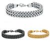 MAITA Men's Titanium Steel Bracelet & Bangle 22cm Cool Silver Vintage Snake Chain