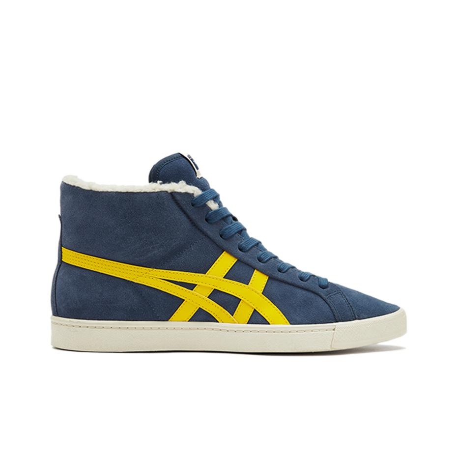ONITSUKA TIGER Fabre Rb Синтетическая кожа Цветной блок Плюшевые Износостойкие Кроссовки средней высоты Унисекс Кроссовки Синий 1183B809-400