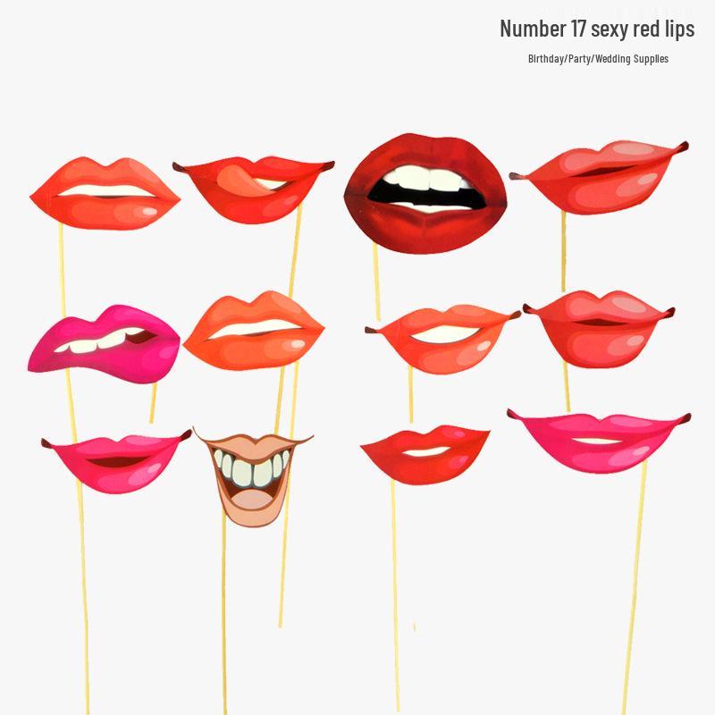 Goofy Paper Mustache Photo Props for Weddings & Parties