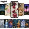 Цветочный чехол для Oppo Reno15 Funda Задняя крышка телефона Защитная оболочка Capa Shell Роскошный модный печатный бампер Животные узоры Reno 15