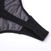 Code Bra Thong Top and Bottom Set Sexy Sheer Bra Shorts Set Extreme Underwear [Sexy 1701] See-through (SD303+SN082-Black-85B)