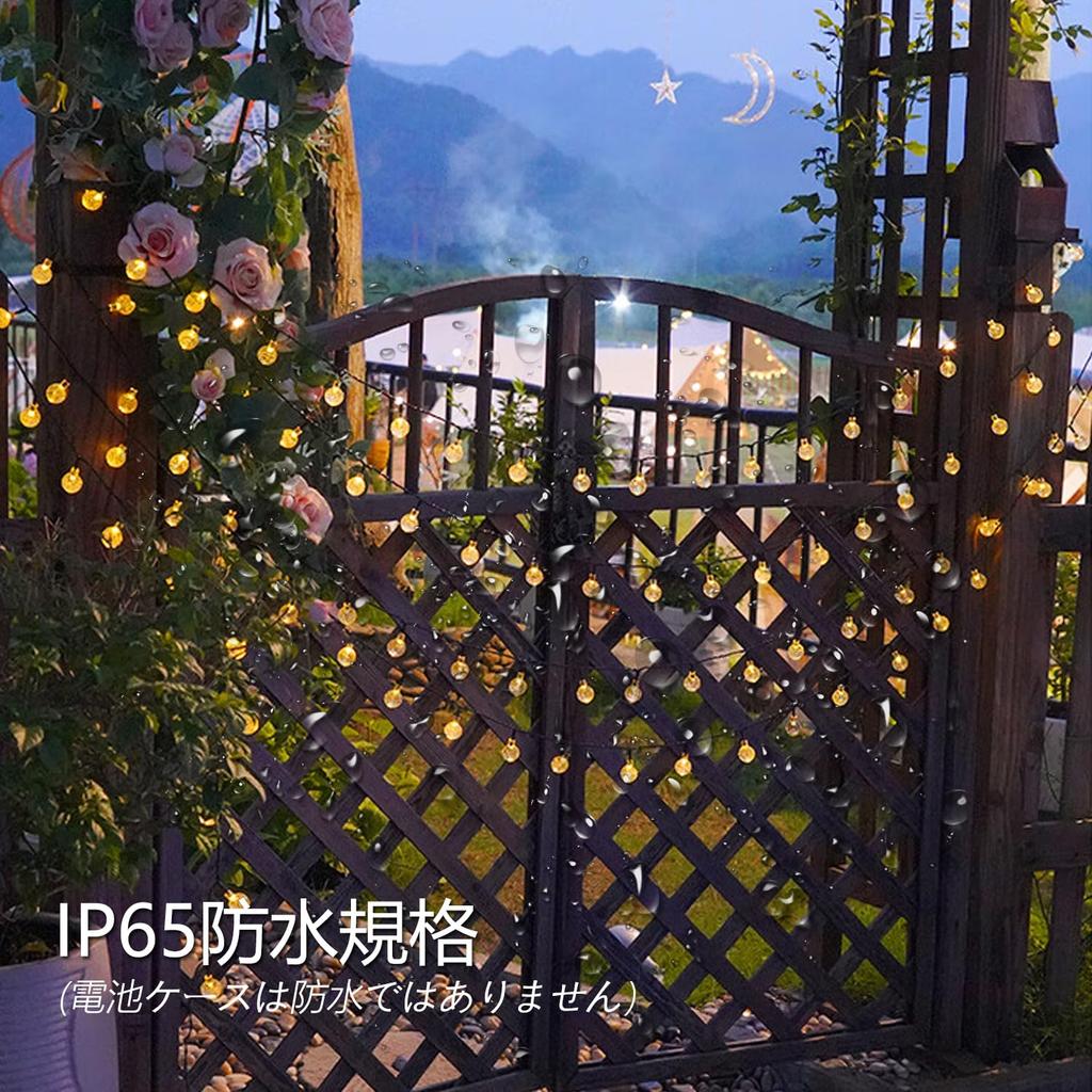 Topamz Fairy Lights, LED Bulbs, 6m, 40-Light Set, FlashingOn Switch, Water-Resistant and Dustproof, Cordless, IndoorOutdoor Use, Garden & Camping