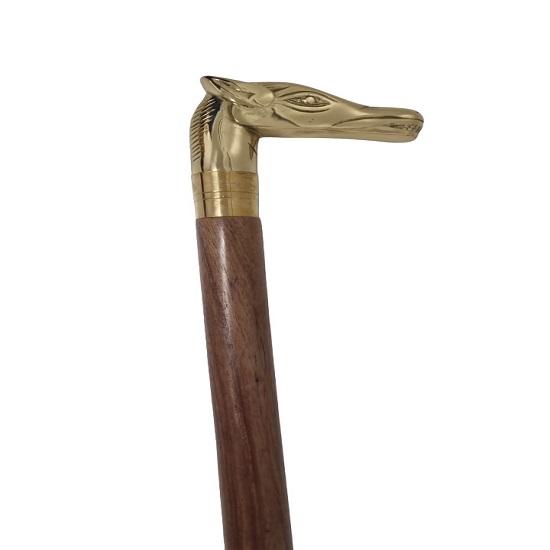 Трость с конской ручкой из латуни