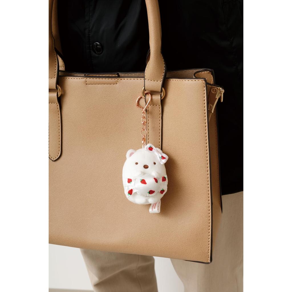 MO94701 Сумикко Гураши x Сакума Клубничная Молочная Конфета Подвесная Мягкая Игрушка Белый Медведь