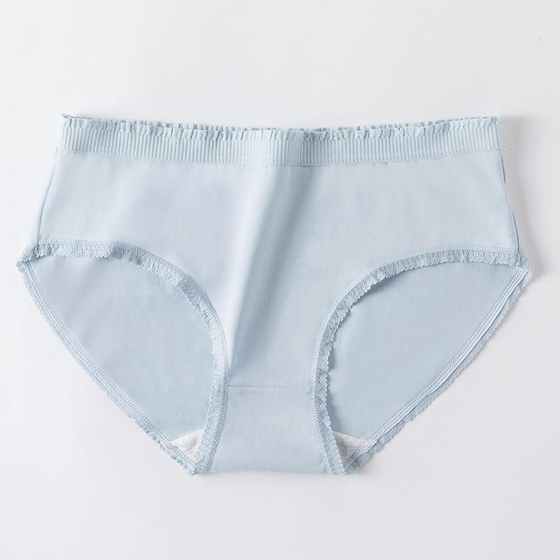 Women's Cotton Underwear Summer Waist Sexy Lace Comfortable Antibacterial Breathable Physiological Pants Girl Style Briefs