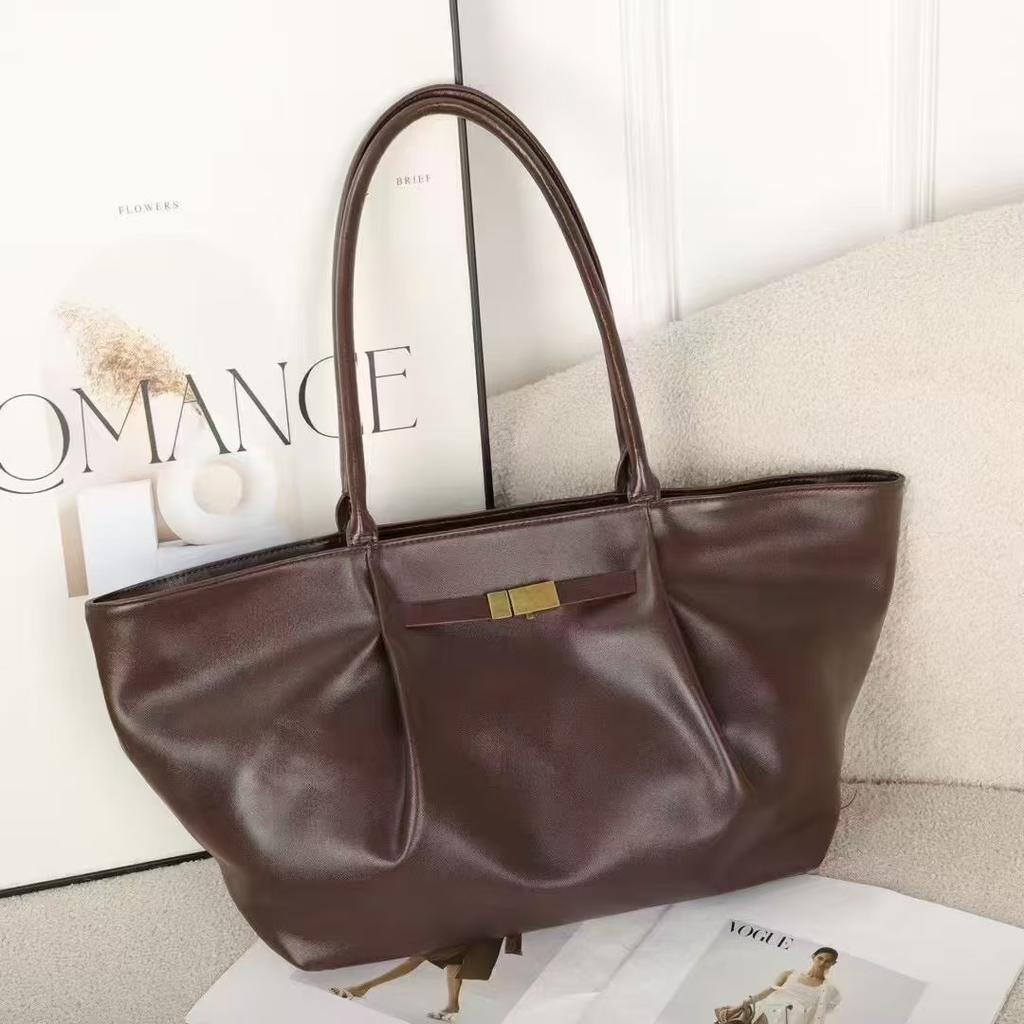 Cross Border Новая женская сумка из натуральной кожи Niche Универсальная верхняя часть из коровьей кожи растительного дубления Ручная сумка-тоут большой вместимости для подмышек