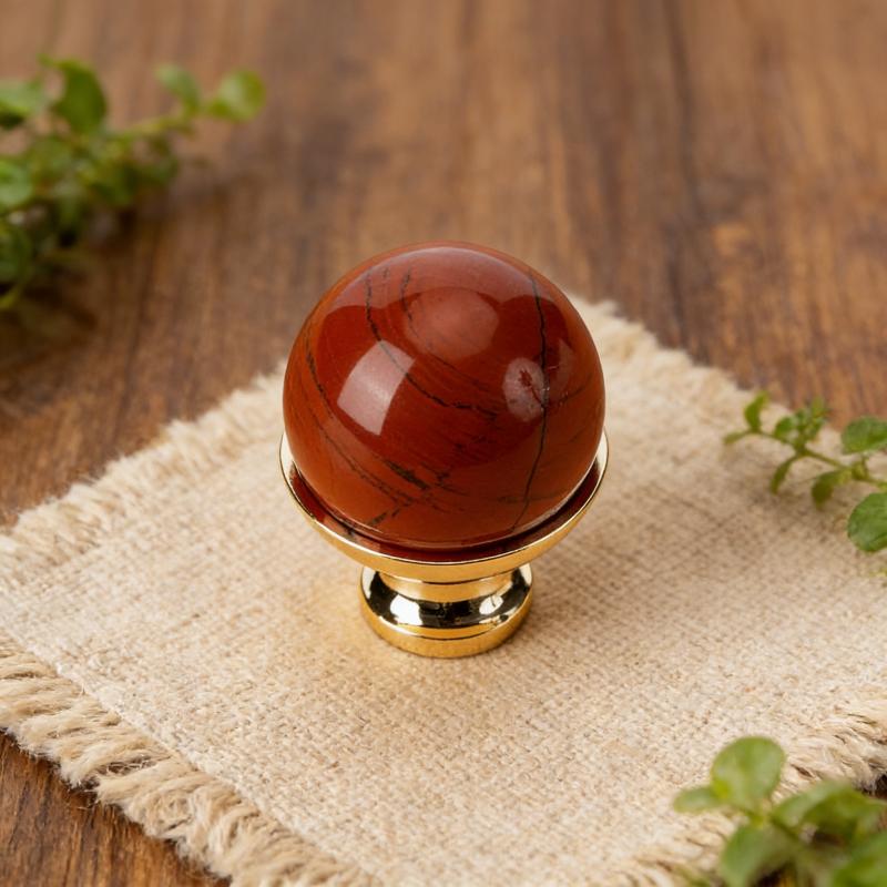 Light Luxury Modern Multi Material Natural Crystal Raw Stone Natural Stone Ball Kitchen Cabinet Handles for Household