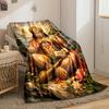 Divine Monkey Deity with Mountain BackgroundFlannel blanket for bedroom, living room, sofa, and nap