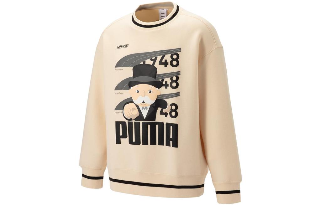 Puma X Staffonly X Monopoly Свитшоты Мужские Хаки Круглый вырез Умеренный Обычный 539898-86