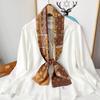 New Simulation Silk Long Scarf Fashionable Versatile Suit Double-Layer Scarf Decorative Bag Wrapped With Professional Scarf For Women