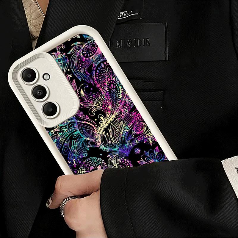 Чехол для телефона для Samsung Galaxy A17 A16 A15 A14 A13 Мандала Подсолнух Мечтательный Стиль A56 A36 A26 A55 A35 A25 A54 A34 A24 A53 A33 A23