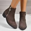 Женские замшевые ботильоны челси на массивном каблуке, модные, на среднем каблуке, обувь для ходьбы, зимний новый тренд, готические, повседневные, женские короткие ботинки