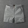 Summer New Men's Casual Slim Straight Workwear Shorts with Micro-Elastic Three-Quarter Length