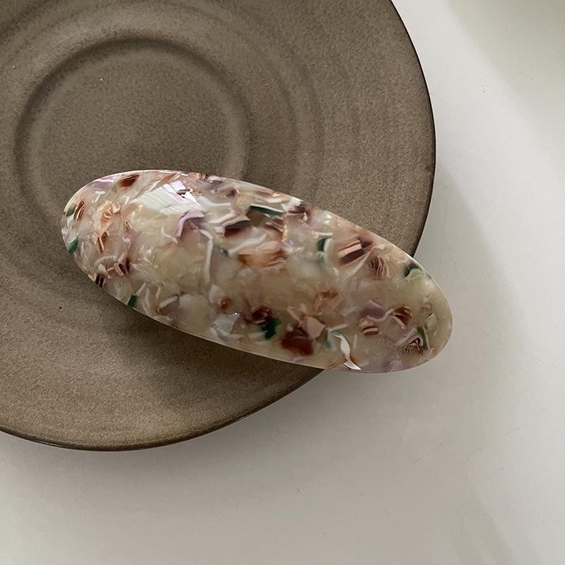 Корейская заколка для волос с золотой этикеткой и текстурой - Заколка-зажим для полупрически