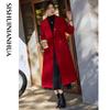Women's Elegant Mid-length Wool Blend Coat