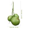 Искусственные кокосы Декор для тропической вечеринки Имитация кокоса Поддельные фрукты Реквизит для ресторана Фотореквизит Пластиковые фрукты