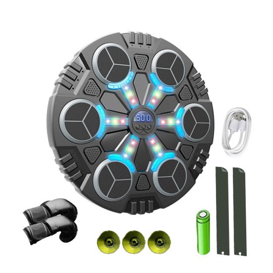 Music Boxing Machine with Gloves Wall Mounted 3 Speed Adjustable Smart LED Boxing