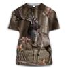 Summer New Animal Camouflage Men T-shirt 3D Wild Hunting Printed Tees Large Size Casual Round Neck Short Sleeve Interesting Tops