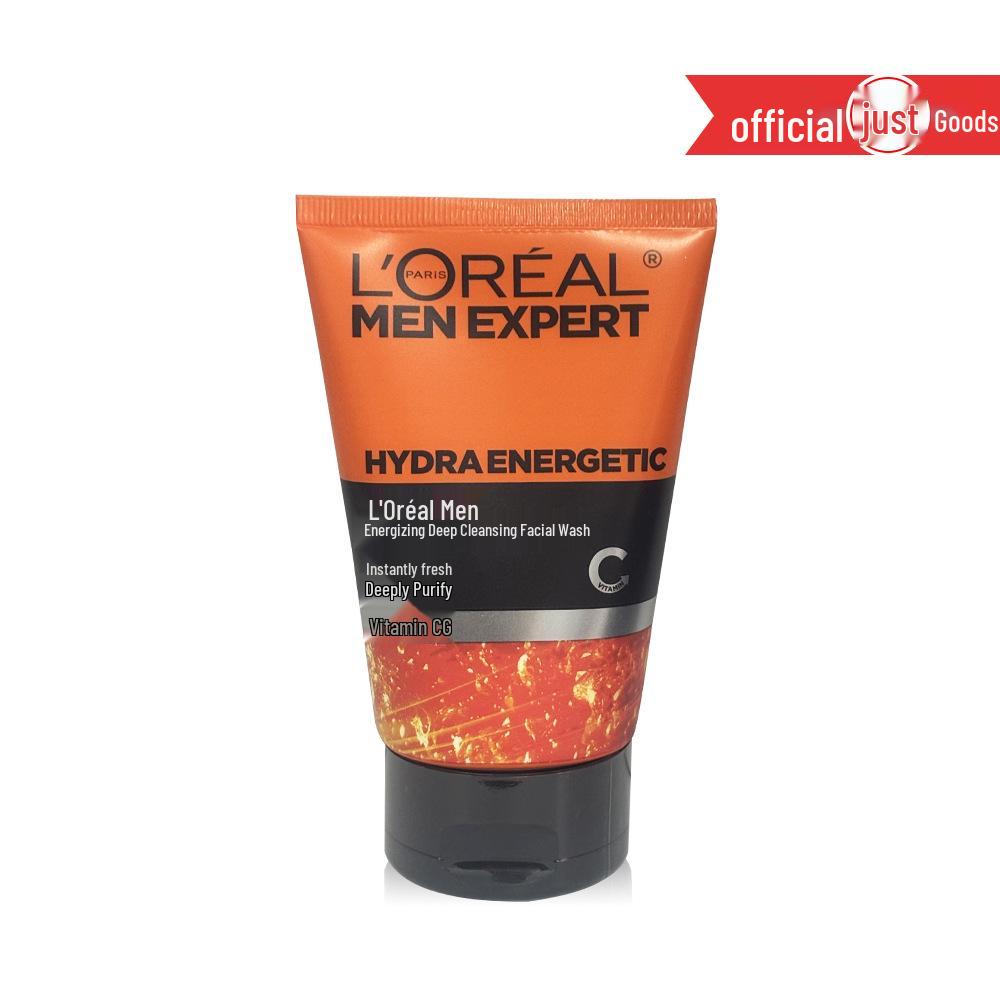 L'Oréal Men Очищающее средство с углем для контроля жирности 100 мл - Освежающий увлажняющий крем с вулканическим камнем