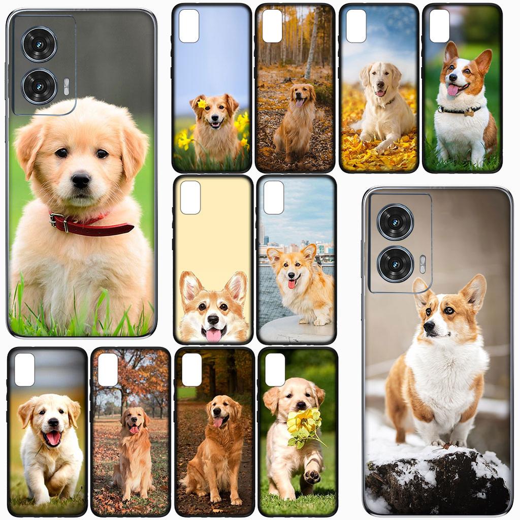 for Motorola Moto G82 G20 G22 G23 G32 G8 G7 G9 Power Plus G41 G30 G71 E22 E13 E20 E32 Phone Case Golden Retriever Dog Corgi