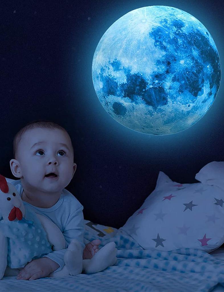 Happykau Светящиеся наклейки Штука Светящиеся Звезды Луна Падающие звезды Светящиеся наклейки Светящиеся наклейки на стену Наклейки-звезды Светящиеся наклейки Сверкающие