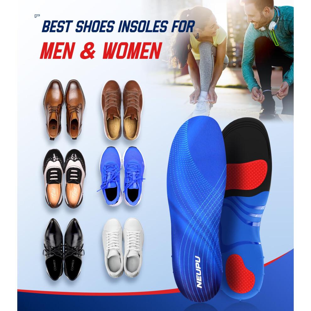 NEUPU 240+lbs Heavy Duty High Arch Support Orthotic Insoles for Plantar Fasciitis Pain Relief - For Men Women Work Boots Shoes