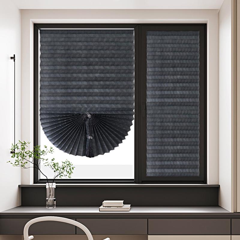 1PC Polyester Curtain Home Decorations Semi-Blind Window Curtains Non-Woven Leaf Pleated Curtain Shades 60/90x180cm