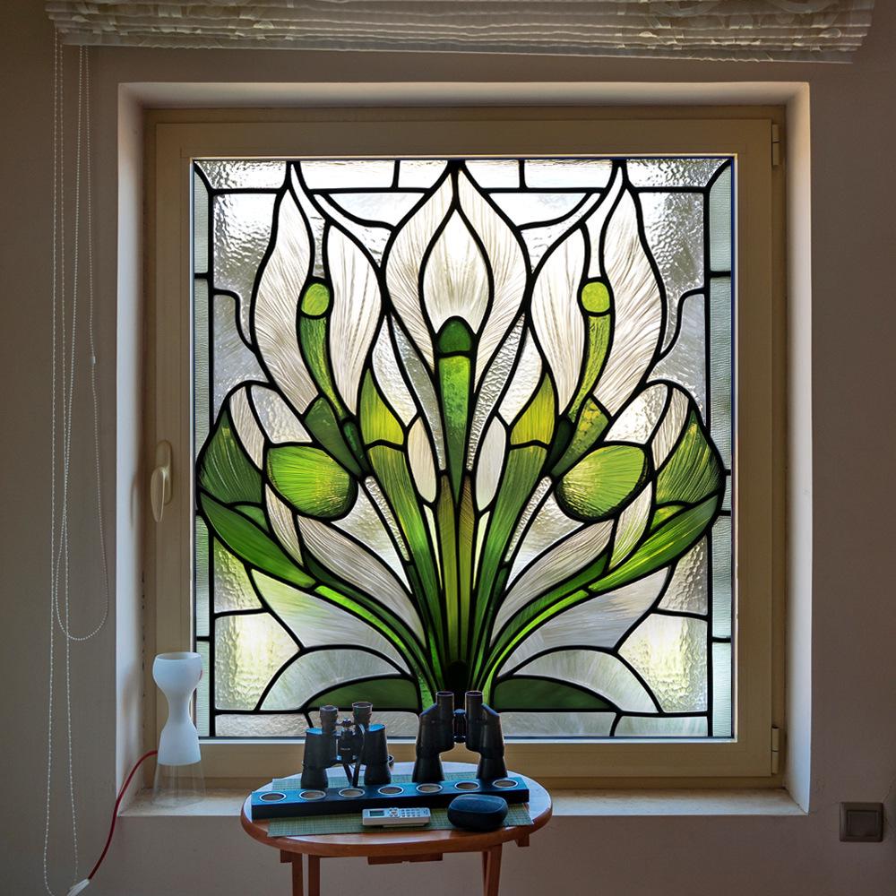 BL301-330 Цветная ПВХ Статическая Пленка для Окон - Без Клея Домашнее Украшение