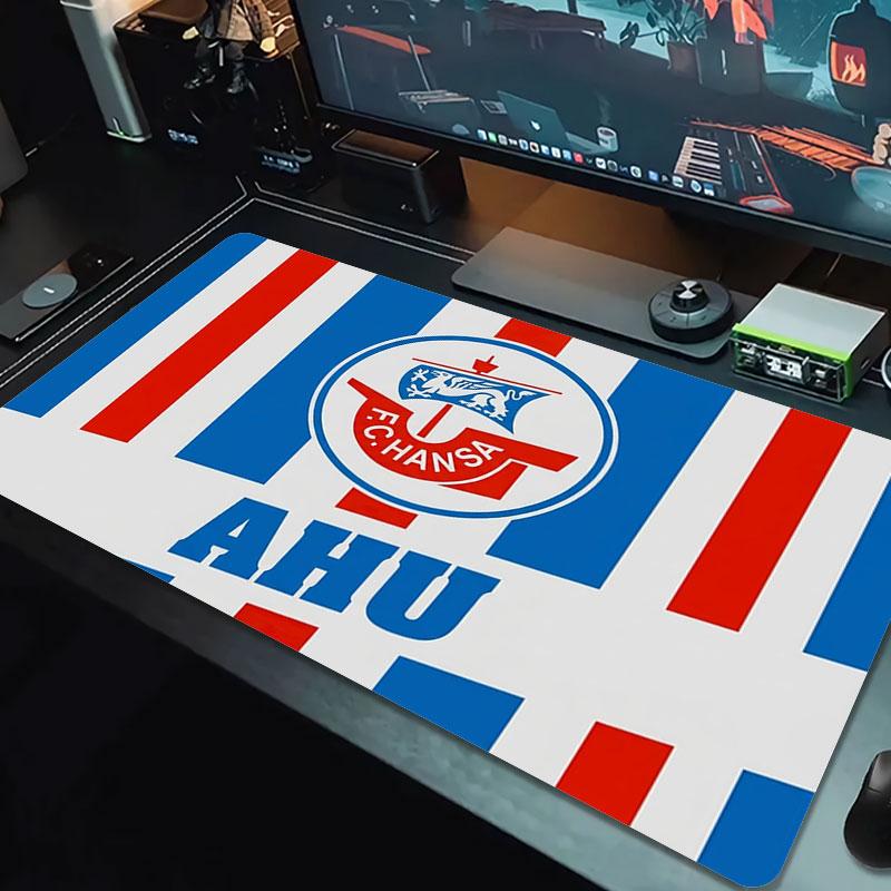 ФК. Hansa Rostock Большой Размер Коврик для Мыши Большой Игровой Стол Подушка Нескользящий Ноутбук Планшет Большой Коврик для Мыши XXL Коврик Мини ПК Игровой Коврик С Замком по краю