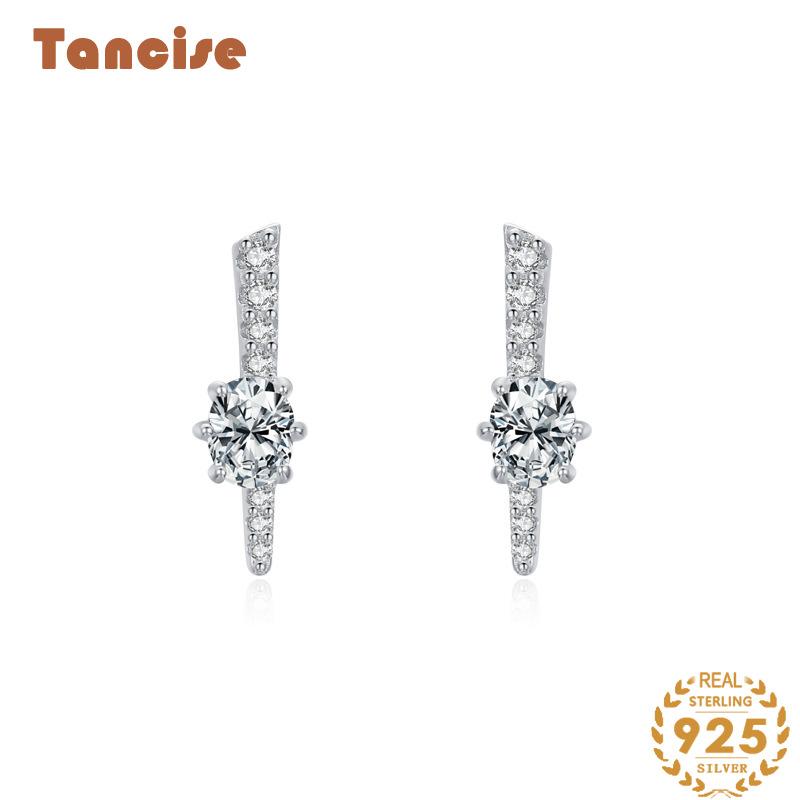 Tancise 925 Sterling Silver Zircon Earrings Drop Earrings For Women Wedding Party Gifts