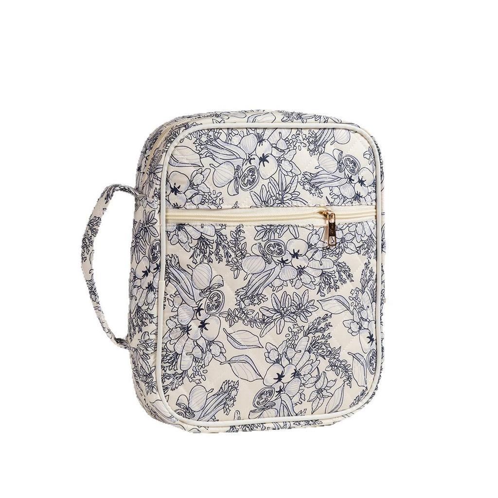 Portable Quilted Cotton Book Bag – Dustproof Cover for Travel & Prayer Books