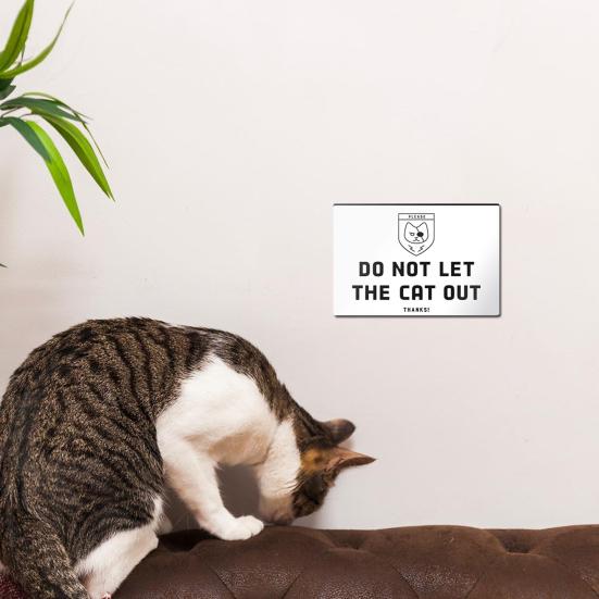 Деревянный знак для кошек с надписью «ПОЖАЛУЙСТА, НЕ ВЫПУСКАЙТЕ КОШЕК НА ВЫХОД» для украшения стены в деревенском стиле для дома, офиса, гостиной, спальни
